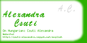 alexandra csuti business card